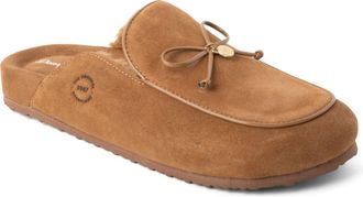 Dearfoams Womens Falan Genuine Suede Scuff Slippers