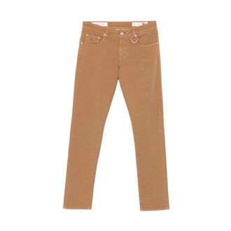 Sartoria Tramarossa Slim-fit Jeans, male, Brown, Size: W34 Michelangelo Long Jeans