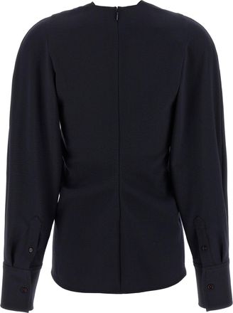 Victoria Beckham Twist Detail Blouse - Black