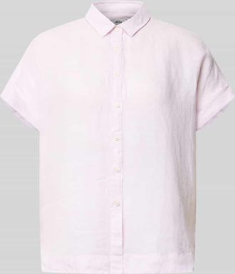 0039 Italy 0039 Italy Leinenbluse mit Knopfleiste Modell DOLLY in Hellrosa, Gr&ouml;&szlig;e XXL