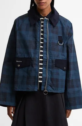 Barbour Baiton Cotton Jacket in Weathered Marine at Nordstrom, Size 10