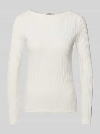 OPUS Slim Fit Langarmshirt aus Baumwoll-Mix Modell Sovke in Offwhite, Gr&ouml;&szlig;e 36