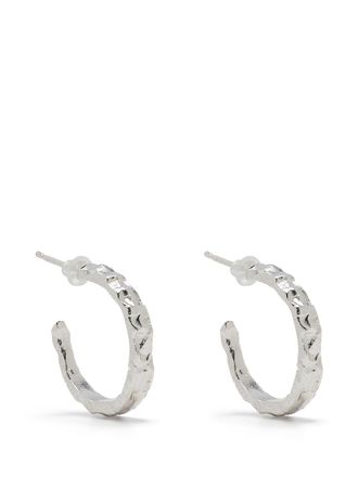 Imogen Belfield Diplo textured hoop earrings - women - Sterling Silver - One Size
