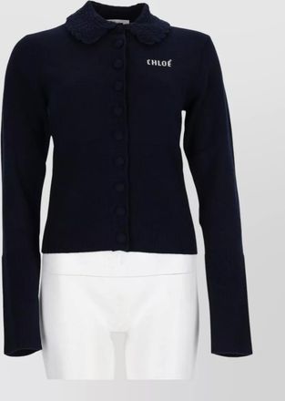 Chlo&eacute; wool fitted cardigan