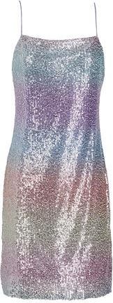 8 by YOOX GRADIENT SEQUIN SLIP MINI DRESS