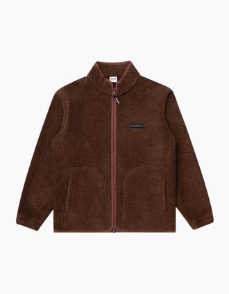 Parlez Clothing Mens Parlez Amity Zip Thru Coffee Fleece - Brown - Size: 42/Regular