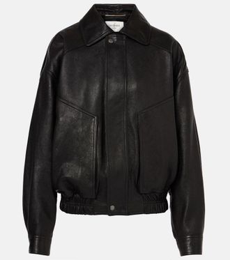 Saint Laurent Leather bomber jacket