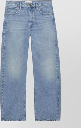 Frame Denim cotton high-rise cropped straight-leg jeans
