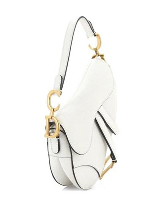 Dior Saddle Handbag Leather Mini shoulder bag - Bianco