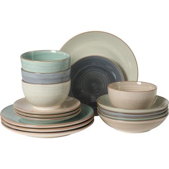 Gibson Home Stonebury Handpainted Stoneware Dinnerware Set in Multicolors at Nordstrom