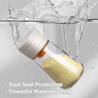 OEM Tarro De Cristal Gris Claro Para Especias De 220 Ml, Tapa Herm&eacute;tica E Impermeable, Sal, Especias Y Polvos, Organizador De Cocina