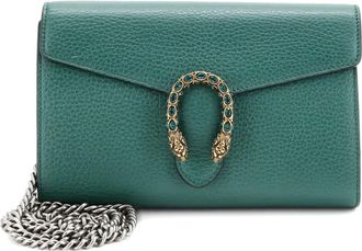 Gucci Dionysus kleine leren crossbodytas met kettinghengsel - Groen
