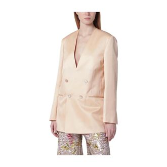 Alberta Ferretti Alberta Ferretti, Blazers, female, Beige, Size: M Giacca