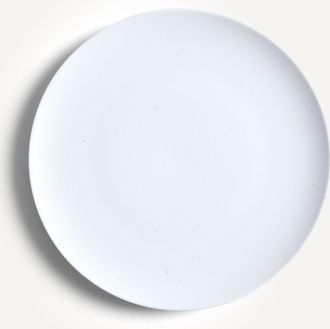 AM.PM Set van 4 gestippelde porseleinen dinerborden, RILKA