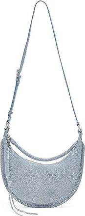 Rebecca Minkoff Darren Sm Crescent Xbody Cross Body Womens Handbags Denim, Leather/Polyester