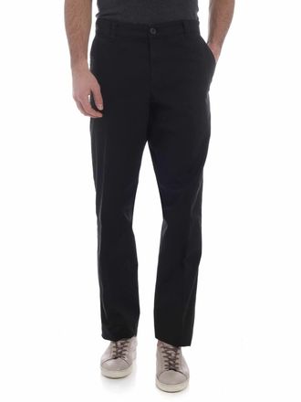 Kenzo Black chino trousers with green stitching