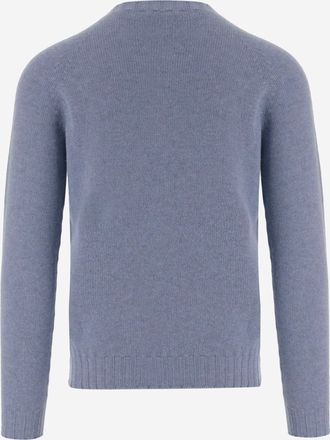 Tagliatore Mens Cashmere Sweater Light Blue