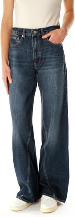Anine Bing Brie Wide Leg High Rise Jeans - Dames - Loose Fit Jeans - Blauw - W24 - Katoen - Jeans
