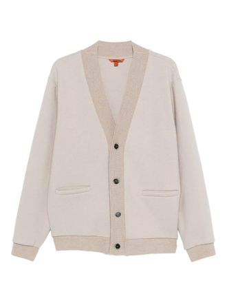 Barena buttoned contrast-panel cardigan - men - Wool - S - Neutrals