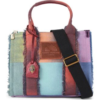 Kurt Geiger Small Southbank Patchwork Denim Tote in Patch Multi at Nordstrom