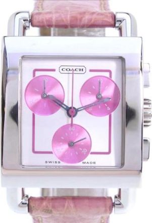 Coach Pre-owned Stainless Steel watches - Dames - Vintage Horloges - Grijs - ONE Size - Leer - Vintage