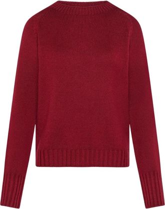Seventy Pullover van pure wol - Dames - Ronde hals truien - Rood - M - Wol - Truien & Vesten