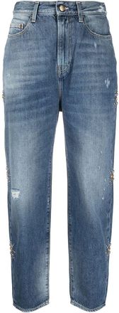 Washington Dee-Cee high-waisted cropped jeans - women - Organic Cotton - 24 - Blue