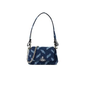 Vivienne Westwood Tassen, Dames, Blauw, ONE Size, Katoen, Hazel Schoudertas