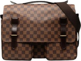 Louis Vuitton Pre-owned Cross Body Bags, male, Brown, Size: ONE SIZE Pre-owned Broadway Damier 2way Bag