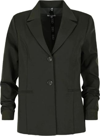 ZiZo Jassen, Dames, Groen, S, Katoen, Military Stijl Blazer