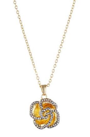 Adornia Cubic Zirconia Flower Pendant Necklace in Gold at Nordstrom Rack