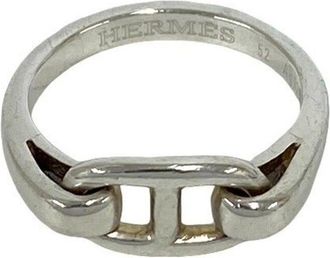 Herm&egrave;s Silver Silver 925 Band Ring (Pre-Owned)