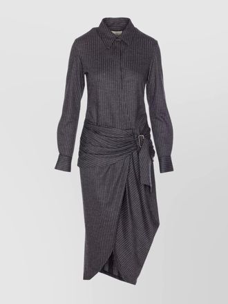 Isabel Marant wrap dress with belted waist and stripes