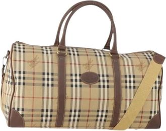 Burberry Pre-owned Weekend Bags, female, Beige, Size: ONE SIZE Pre-owned Vintage Boston Bag
