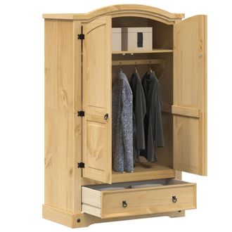 vidaXL Armario Corona Madera Maciza De Pino 101x52x170 Cm Vidaxl