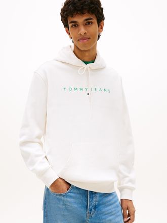 Tommy Jeans Hoodie TOMMY JEANS TJM REG LINEAR LOGO HOODIE EXT, Herren, Gr. 4XL, ancient wei&szlig;, bahama gr&uuml;n, Sweatware, Obermaterial: 80% Baumwolle, 20% Polyester, 