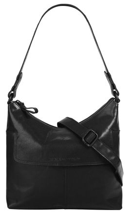 Spikes & Sparrow Umh&auml;ngetasche SPIKES & SPARROW, Damen, Gr. B/H/T: 27cm x 27cm x 6cm onesize, schwarz, Leder, vintage, Taschen Umh&auml;ngetasche, echt Leder