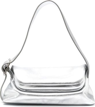 Osoi Folder Brot metallic-leather shoulder bag - women - Leather - One Size - Silver