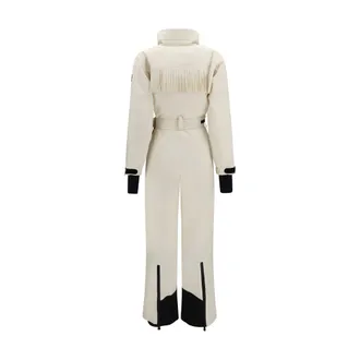Moncler Fringed Technical Poplin Ski Suit - White