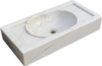 Biscottini International Biscottini - Lavabo De M&aacute;rmol Blanco L69xpr35xh12 Cm