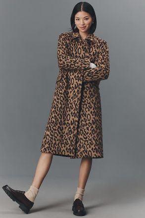 Baum Und Pferdgarten Dixie Long Wool Blend Leopard Coat Jacket