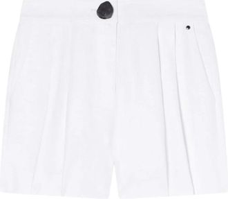 A|X Armani Exchange Linnen Twill Shorts - Dames - Bermuda - Wit - 2XS - Linnen - Korte Broeken