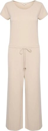 Part Two Moonbeam Jumpsuit met korte mouwen - Dames - Jumpsuits - Beige - XL - Polyester - Jumpsuits & Playsuits
