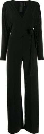 Norma Kamali Stijlvolle Wrap Jumpsuit - Dames - Jumpsuits - Zwart - S - Jumpsuits & Playsuits
