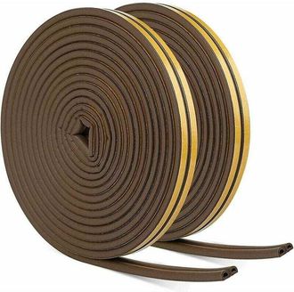 OEM Burlete Autoadhesivo Para Puerta, 4 Unidades, Burletes Para Ventanas, Rollo Insonorizante (20 M, Marr&oacute;n)