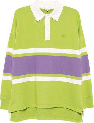 Loewe Polo in cotone a maniche lunghe in cotone - Verde