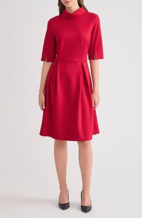 Misook Stretch Ponte Dress in Scarlet Red at Nordstrom, Size X-Large