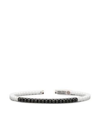 Roberto Demeglio 18K white gold diamond bracelet - women - 18kt White Gold/Black Diamond/ceramic - One Size