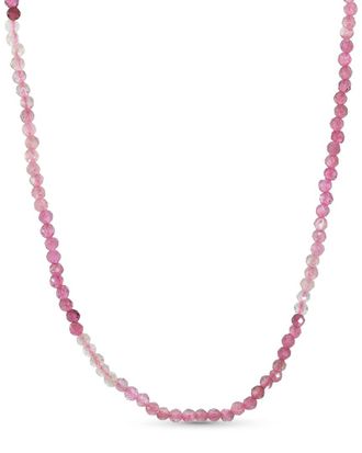 Jewelmak 14K Pink Tourmaline Necklace