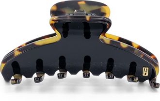 Alexandre de Paris Notre Dame Acetate Hair Claw Clip in Black And Tortoise at Nordstrom